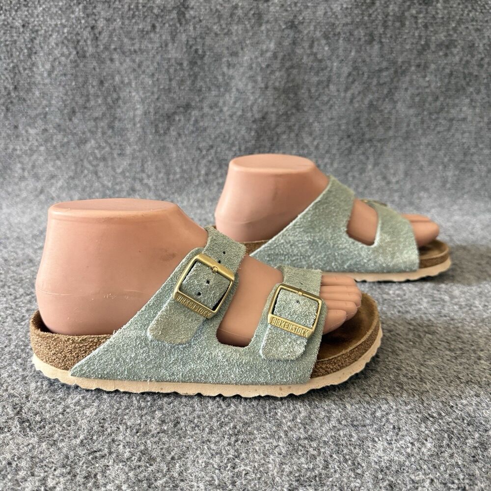Birkenstock Arizona Soft Footbed Green Tea Suede Sandals Women's US 5 Comfort